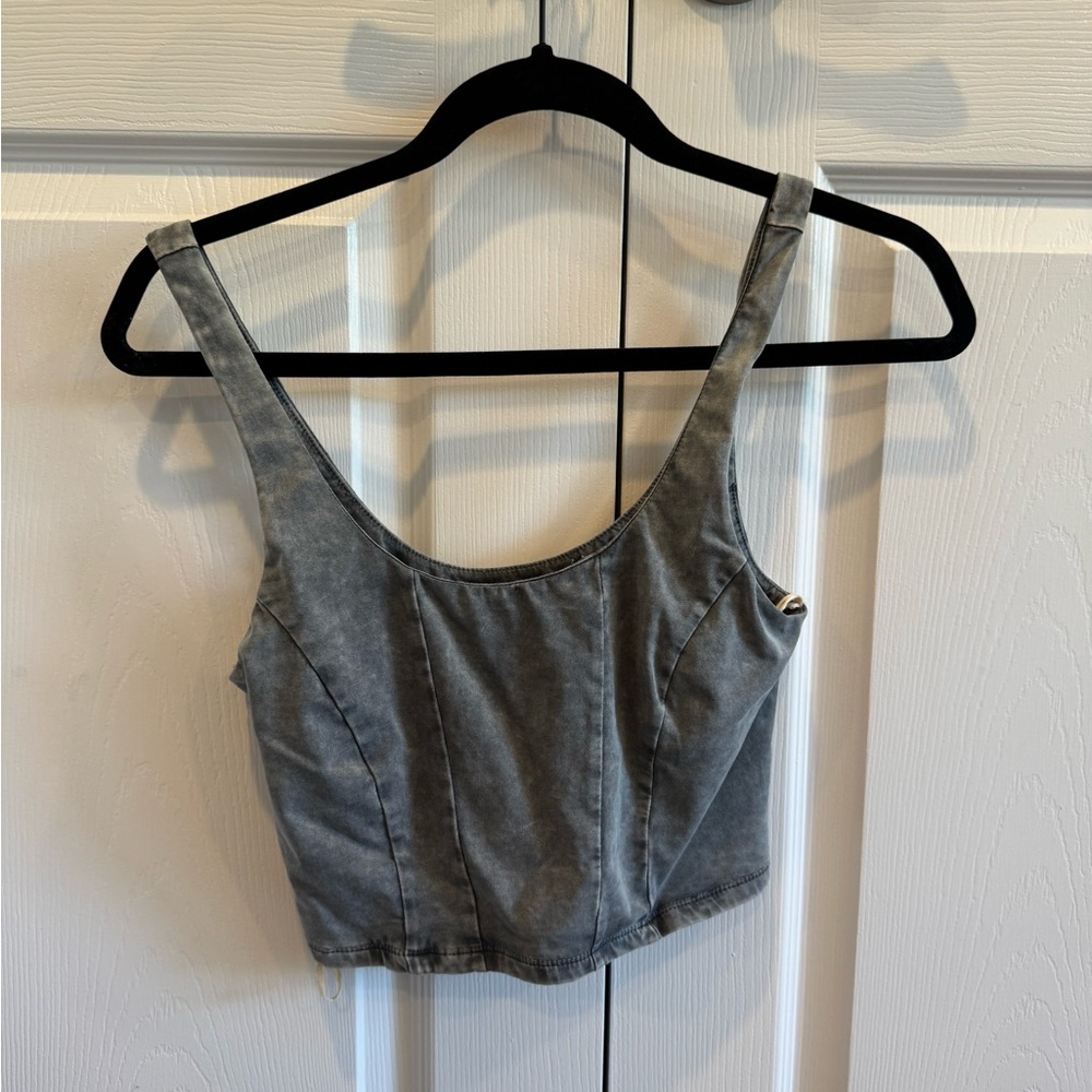 Gray Women's Crop Top